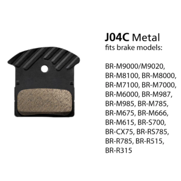 METAL PAD W/ FIN J04C 2 PISTON