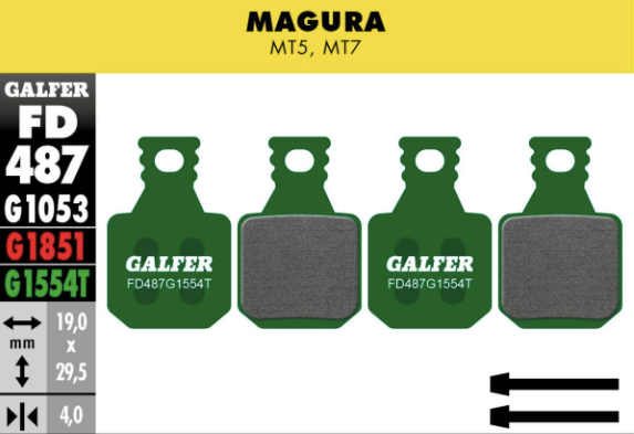 GALFER - BRAKE PADS - MAGURA MARTA MT5 - MT7