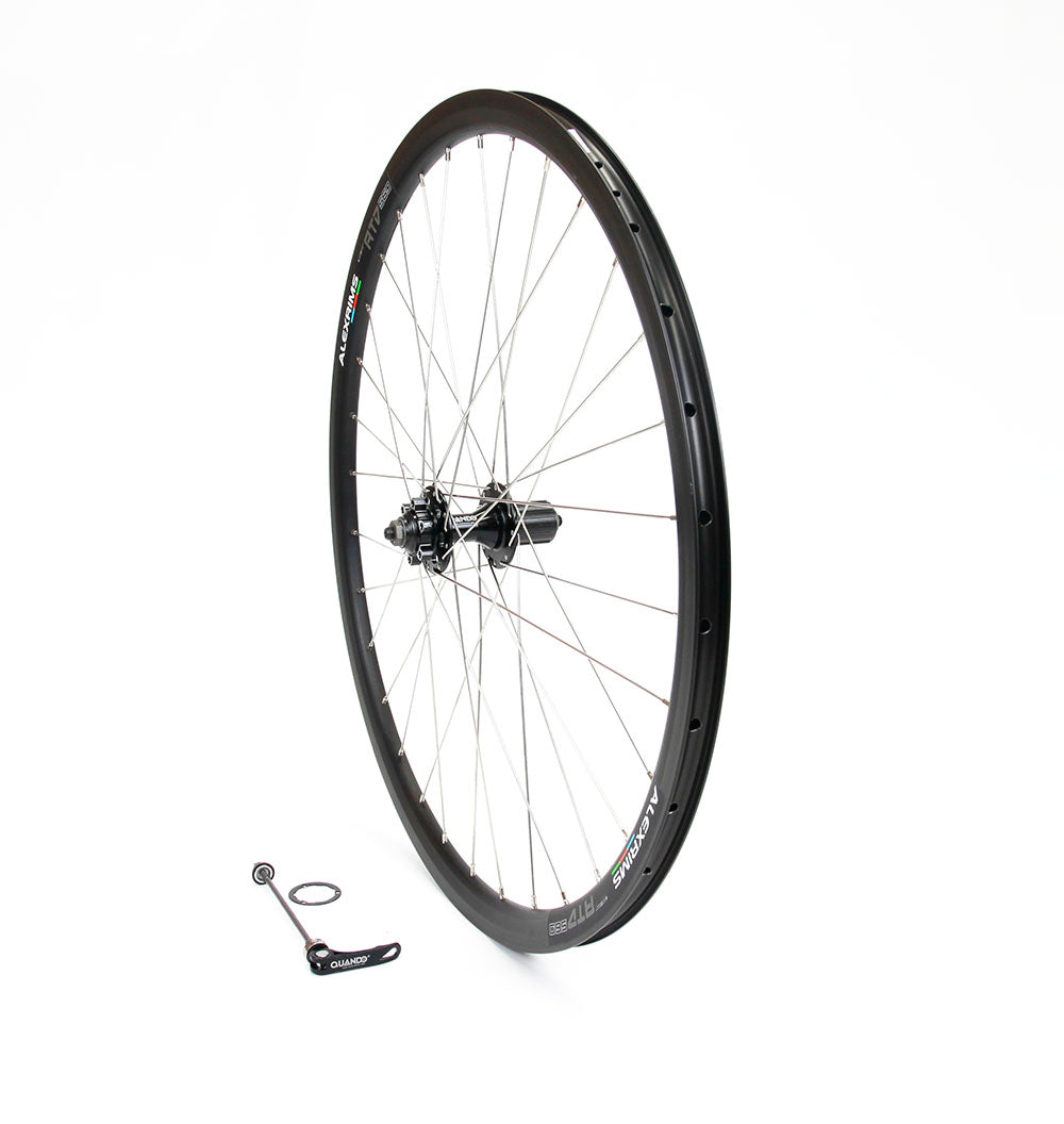 WHEEL 700c REAR ROAD 6-BOLT DISC BRAKE 11sp SHIM QR ATD560 / JOYTECH 32H BLACK