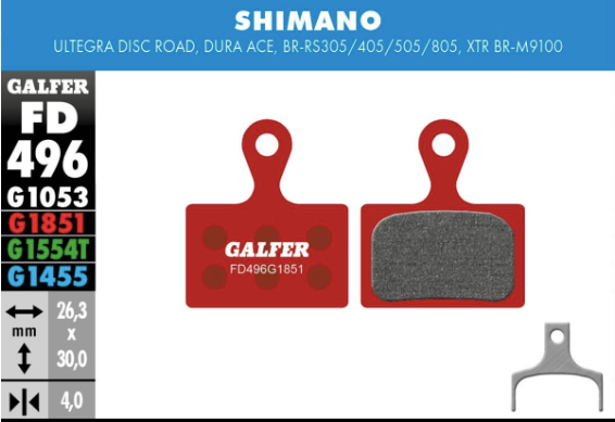 GALFER - BRAKE PADS - SHIMANO ROAD