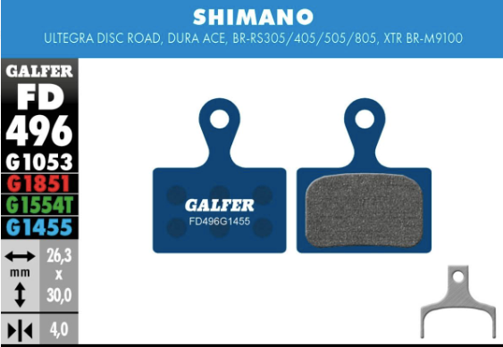 GALFER - BRAKE PADS - SHIMANO ROAD