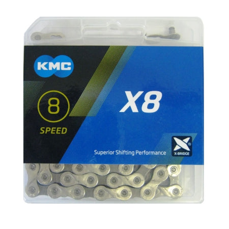 KMC 8 Speed Chain X8 1/2 x 3/32 116L